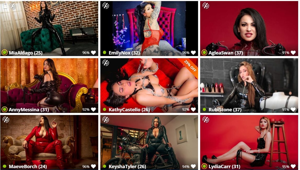Webcam dominatrix experience